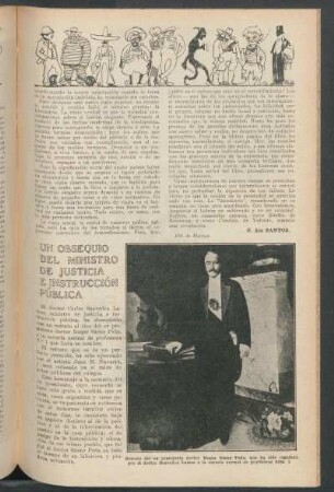 Un obsequio del Ministro de Justicia e Instrucción Pública