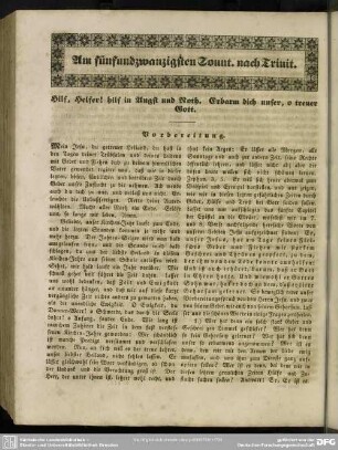 Am fünfundzwanzigsten Sonnt. nach Trinitatis