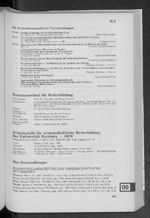 Arbeitsstelle für wissenschaftliche Weiterbildung der Universität Hamburg - AWW