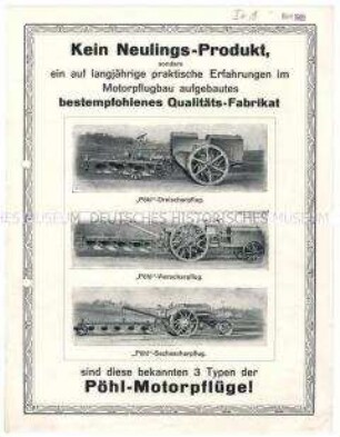 Mehrschar-Motor-Pflüge