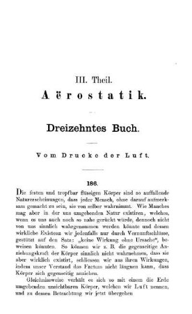 III. Theil. Aerostatik.