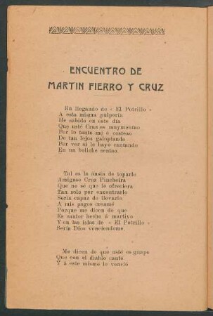 Encuentro de Martín Fierro y Cruz