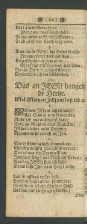 39. Das an JESU hangende Hertze