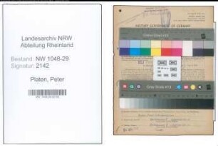 Entnazifizierung Peter Platen , geb. 02.07.1896 (Beamter)