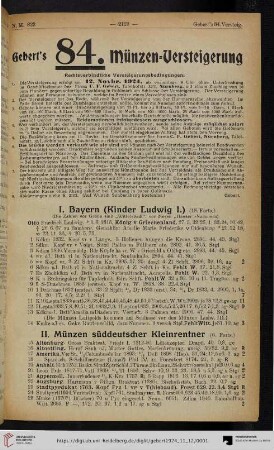 II. Münzen süddeutscher Kleinrentner (Nr. 15-267)