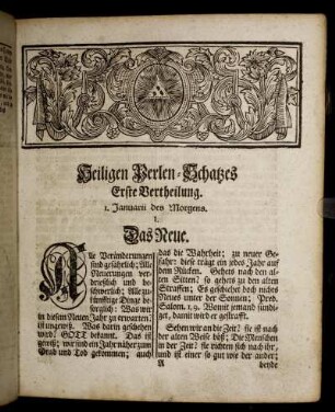 Heiligen Perlen-Schatzes Erste Vertheilung