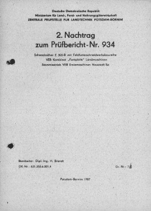 Schwadmäher E 303-B mit Feldfutterschneidwerk