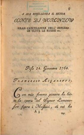 Opere Del Conte Algarotti Cavaliere dell'ordine del Merito e Ciamberlano si S. M. il Re di Prussia, 5