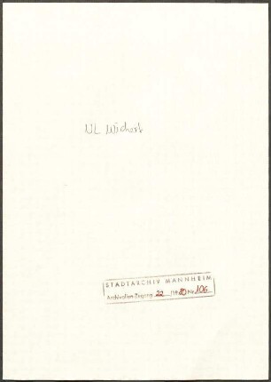 Dülberg, Franz, Den Haag, an Wichert