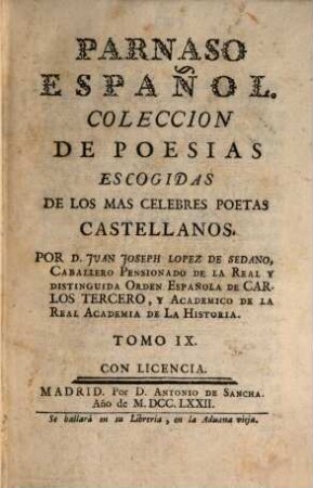 Parnaso Español : Coleccion De Poesias Escogidas De Los Mas Célebres Poetas Castellanos, 9