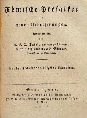 Marcus Tullius Ciceros Werke, 48. Reden ; 22. Bändchen