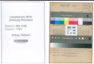 Entnazifizierung Wilhelm Antrup , geb. 22.12.1912 (Landwirt)