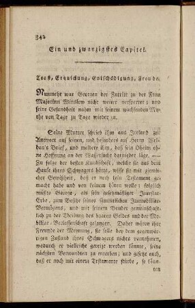 Ein und zwanzigstes Capitel. Trost, Erquickung, Entschädigung, Freude