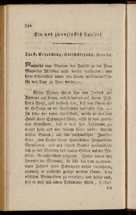 Ein und zwanzigstes Capitel. Trost, Erquickung, Entschädigung, Freude