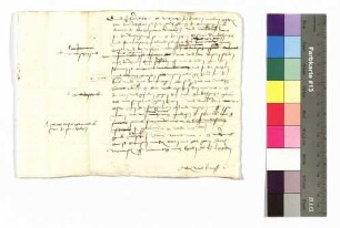 Schreiben Graf Albrecht und Kraft von Hohenlohe (Konzept).