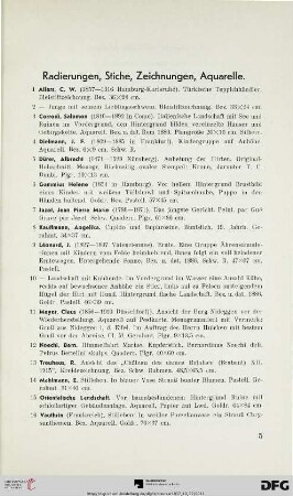Radierungen, Stiche, Zeichnungen, Aquarelle (Nr. 1-16)