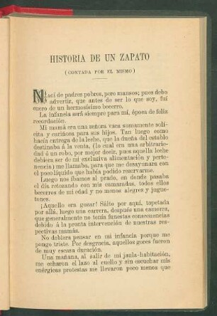 Historia de un zapato : (Contada por él mismo)