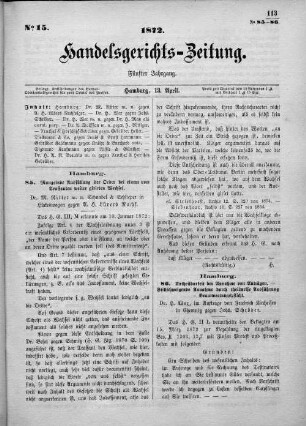 No. 15. 13. April 1872