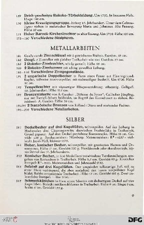 Metallarbeiten (Nr. 181-210)