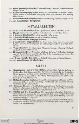 Metallarbeiten (Nr. 181-210)