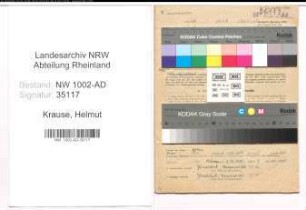 Entnazifizierung Helmut Krause, geb. 23.06.1920 (Maskenbildner)
