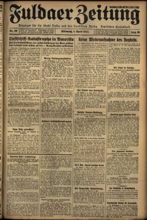 Ausgabe vom Mittwoch, den 05. April 1933.