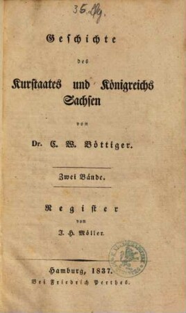 Geschichte des Kurstaates und Königreiches Sachsen, [4]. Register