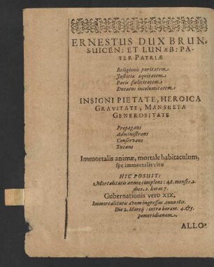 Ernestus Dux [...]