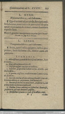 L. XXXIII. Pomponius libro 22. ad Sabinum