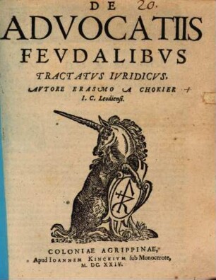 De advocatiis feudalibus tractatus iuridicus