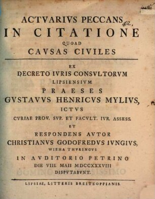 Actuarius peccans in citatione quoad causas civiles