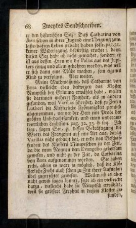 68-77, Meine Muthmassung, daß Catharina ...