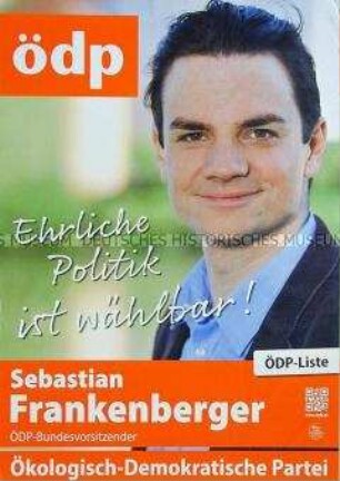 Wahlplakat der Ökologisch-Demokratischen Partei (ÖDP) zur Bundestagswahl am 22. September 2013