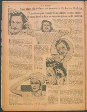 "Tratamiento para corregir una condición seca del cabello" : Una clase de belleza por semana