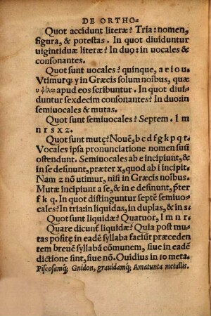 Georgii Trapezvntii De Partibvs Orationis ex Prisciani Grammatica compendium