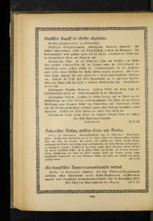 Englischer Angriff bei Epéhy abgewiesen.