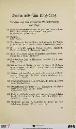 Berlin und seine Umgebung (Nr. 394-410)