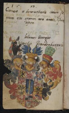 Wappen: Markgraf Johann Georg von Brandenburg(-Jägerndorf) (1577-1624), Eintrag 1588
