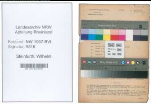 Entnazifizierung Wilhelm Steinfurth , geb. 08.07.1899 (Beamter)