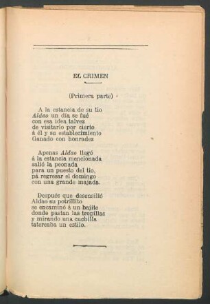 El crimen : (Primera parte)