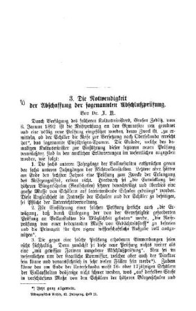 Die Notwendigkeit der Abschaffung der sogenannten Abschlußprüfung