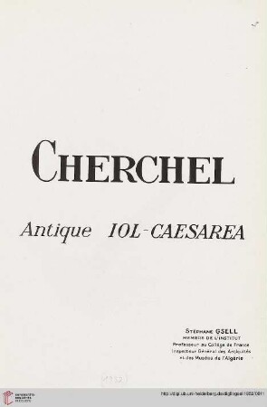 Cherchel : antique Iol-Caesarea