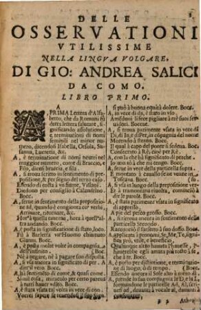 Osservationi utilissime nella lingua volgare : divise in due libri ...