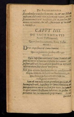 Caput IIII. De Sacramentis Novi Testamenti.
