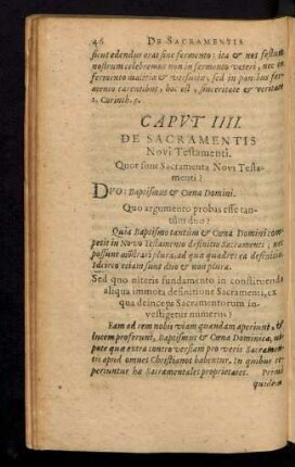 Caput IIII. De Sacramentis Novi Testamenti.