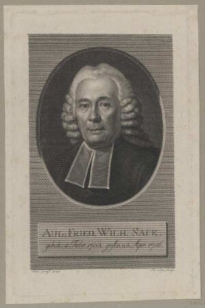 Bildnis des Aug. Fried. Wilh. Sack