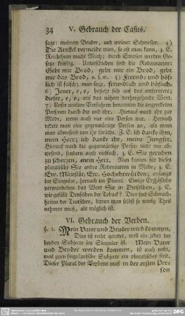 VI. Gebrauch der Verben