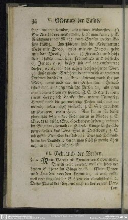 VI. Gebrauch der Verben