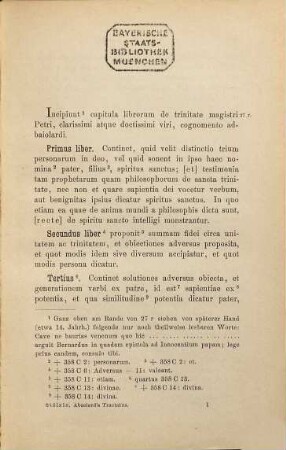 Abaelards 1121 zu Soissons verurtheilter tractatus de unitate et trinitate divina