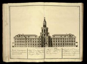 Tab. VI. Aufriss von der Kayserlichen Bibliothec, und Kunstkammer, gegen Morgen